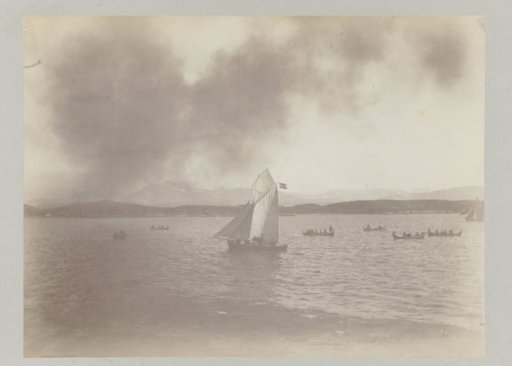 Sailing and rowboats in a Norwegian bay