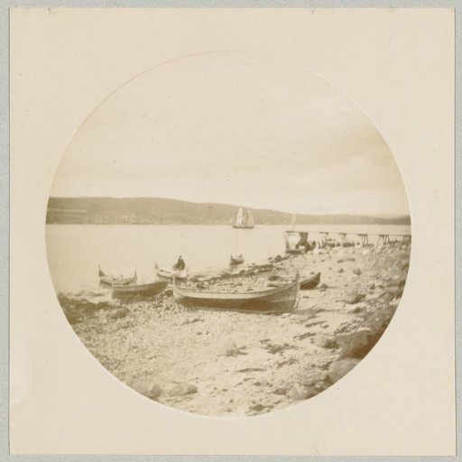 Moored small fishing boats