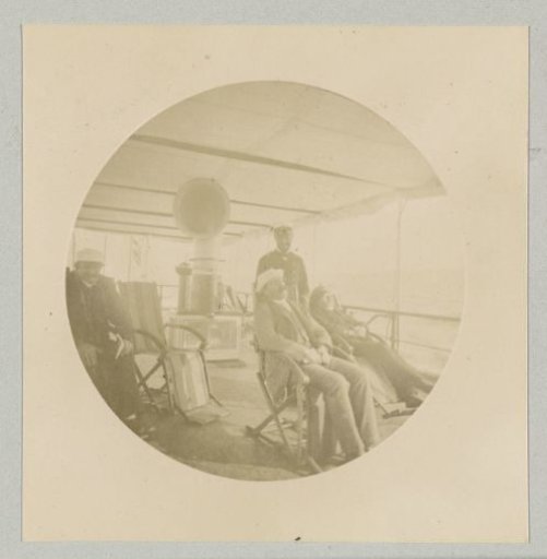 Crew members on the deck of the Hohenzollern