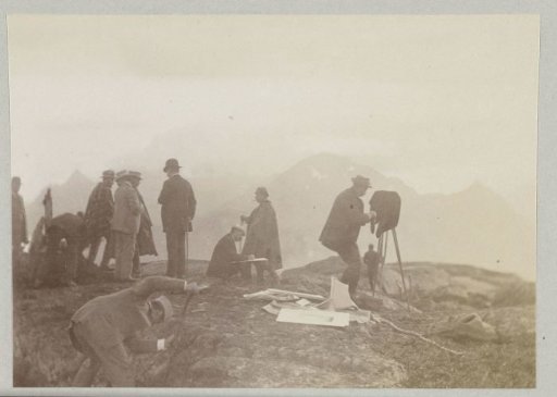 View over a mountain landscape and sea
