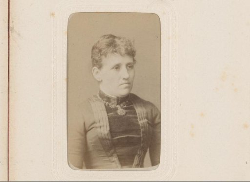 Studio portrait of a woman wearing a tight-fitting bodice