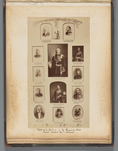 Photographic reproduction of thirteen portraits of senior officers of the Norfolk Regiment