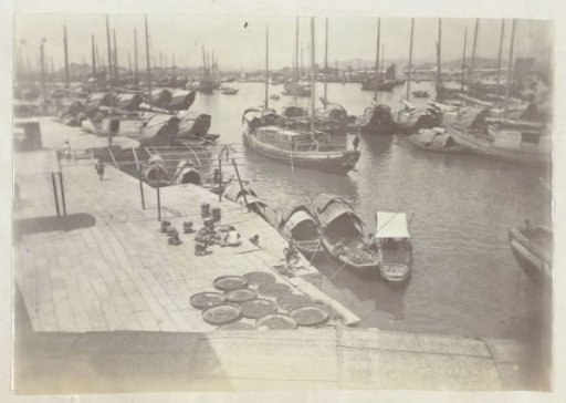View of a quay and a harbour, China