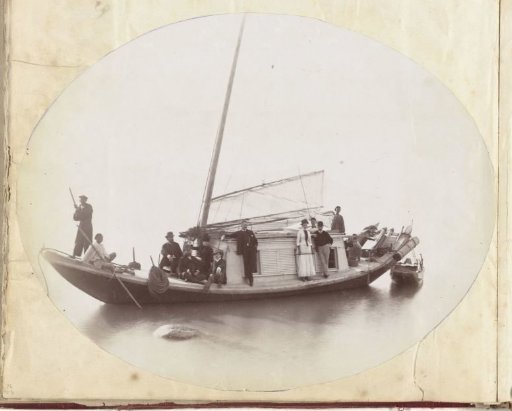 People on a sampan, China
