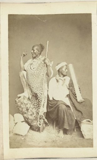 Portrait of Two Unknown Men, Possibly in Hunter's Attire