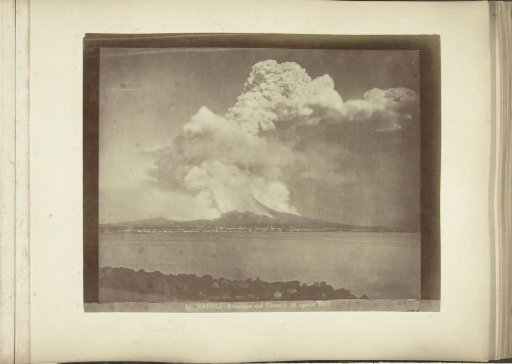 Eruption of the Vesuvius in 1872, seen from Naples