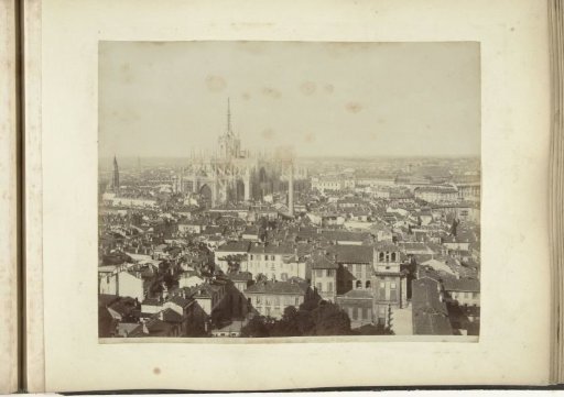 View of Milan with the cathedral