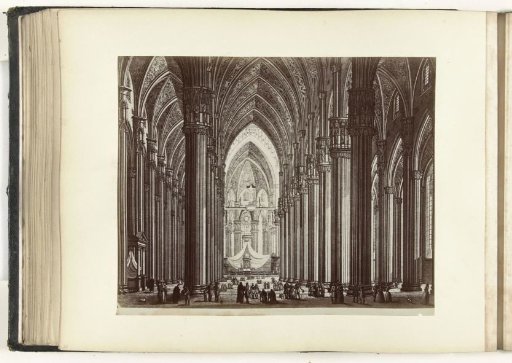 Photographic reproduction of the interior of the Cathedral of Milan