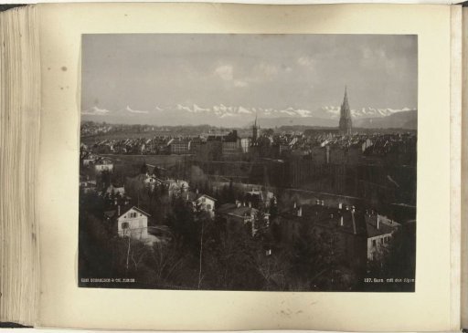 View of Bern and the surrounding mountain landscape