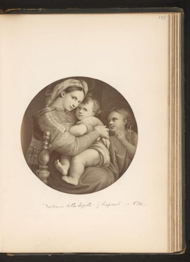Photographic reproduction of a print after the Madonna of the Chair by Raphael