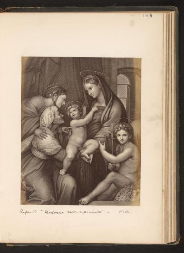 Photographic reproduction of a print after the Madonna dell'Impannata by Raphael