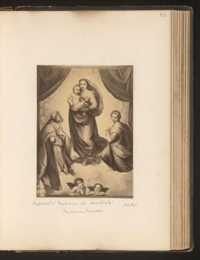 Photographic Reproduction of Raphael's Sistine Madonna