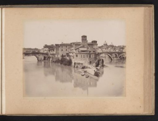 View of the Tiber Island in Rome