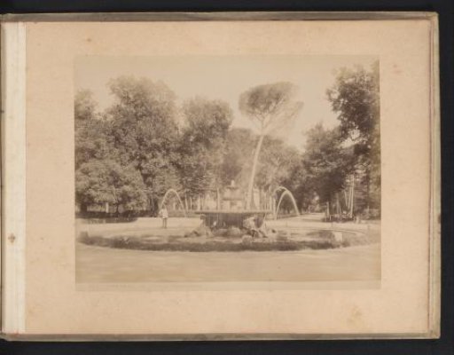 View of the Fontana dei Cavalli Marini in the Villa Borghese in Rome