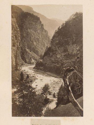 Beginning of the Via Mala between Thusis and Zillis-Reischen, Switzerland