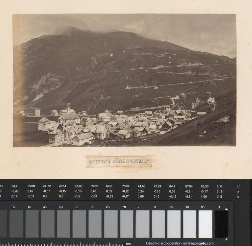 View of Andermatt and the Oberalp Pass, Switzerland