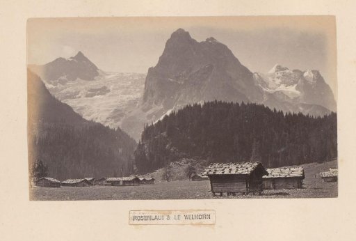View of the Rosenlauigletscher and the Wellhorn, Switzerland