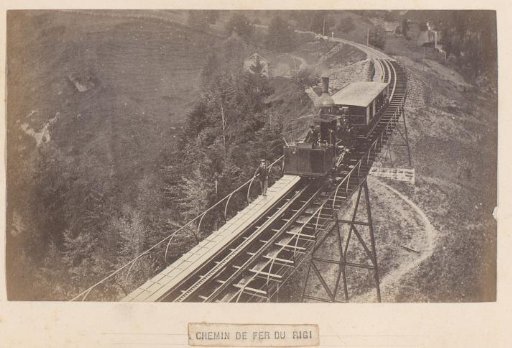View of a Rack Railway of the Rigi Bahnen, Switzerland