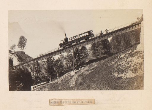 View of a Rack Railway of the Rigi Bahnen, Switzerland