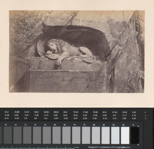View of the Lion Monument in Lucerne, Switzerland