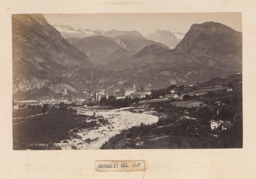 View of Brig and Belalp in Wallis, Switzerland
