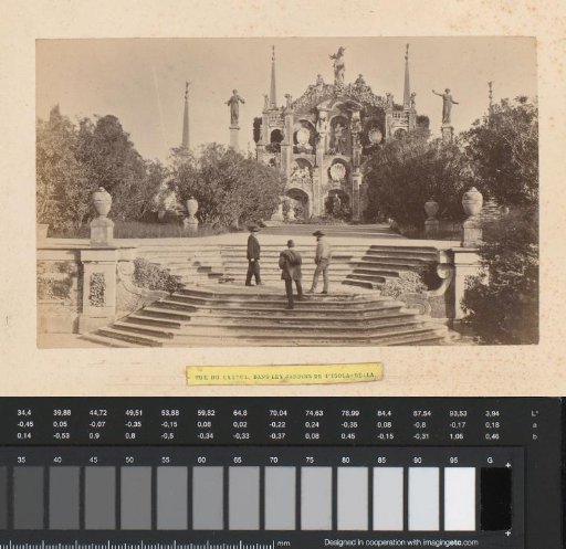 Three Men in the Garden of Isola Bella, Lake Maggiore, Italy