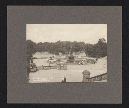 View of Bethesda Terrace and Fountain in Central Park, New York