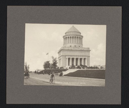 View of Grant's Tomb with a cyclist in the foreground, New York
