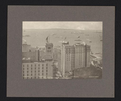 View of New York Bay and Governor's Island, New York