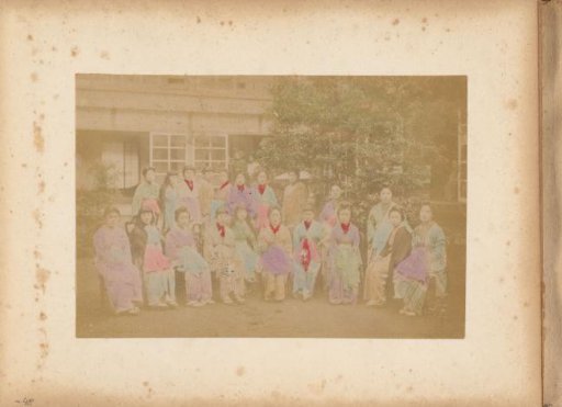 Group photograph with 21 young Japanese women