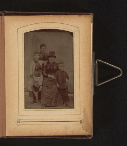 Portrait of Two Women with Children