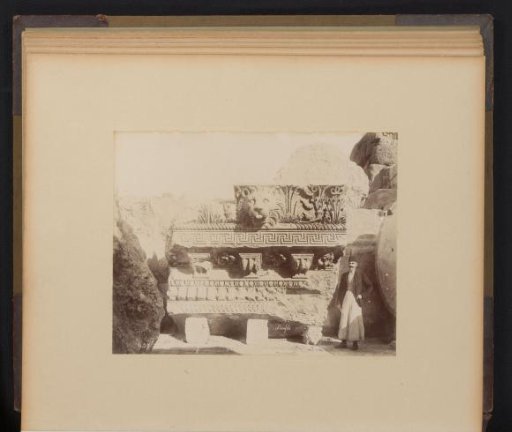 Temple Guard Next to a Ruin, Probably in Baalbek, Lebanon