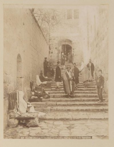 Staircase to the Church of the Holy Sepulchre in Jerusalem