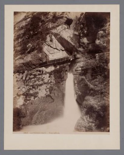 View of the Trümmelbach waterfall in Lauterbrunnen, Switzerland