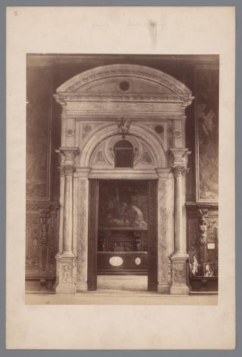 Interior of the Scuola Grande di San Rocco at Venice, Italy