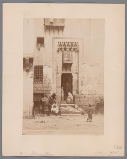 Photographic reproduction of the painting Courtyard of a house in Cairo by Willem de Famars Testas