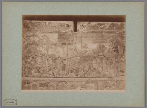 Photoreproduction of the fresco Abraham Triumphant by Benozzo Gozzoli in the Camposanto in Pisa, Italy