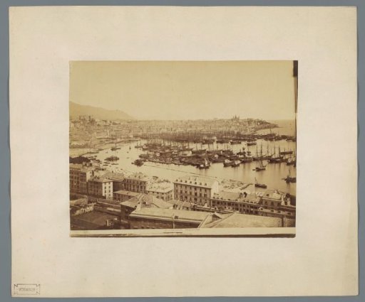 View of the harbor of Genoa, Italy