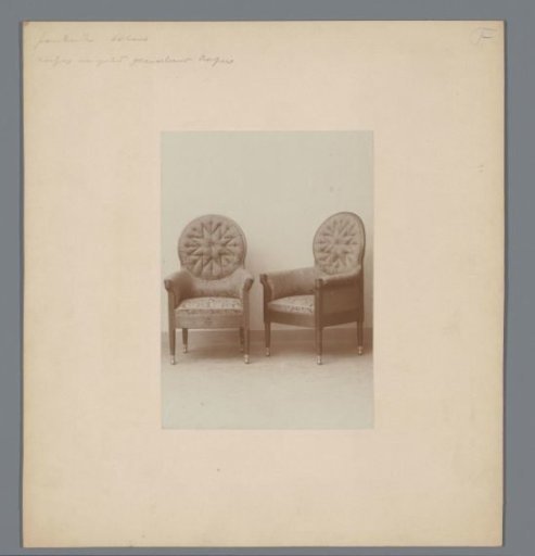 Two armchairs designed by Mathieu Lauweriks