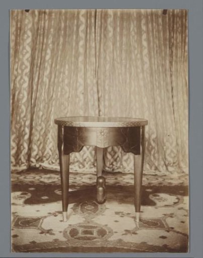 Three-legged table designed by Mathieu Lauweriks