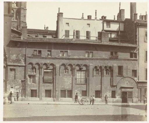 View of a singing school next to the cathedral in Lyon