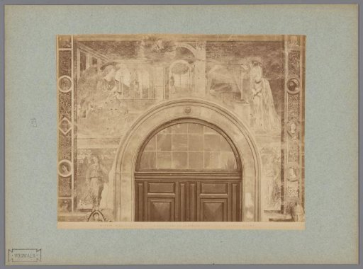 Photographic reproduction of the fresco The Annunciation and Two Angels by Benozzo Gozzoli in the Campo Santo, Pisa