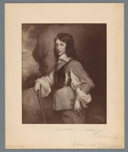 Photographic reproduction of a painting by Anthony van Dyck, portrait of William II, from the collection of the Hermitage in St. Petersburg