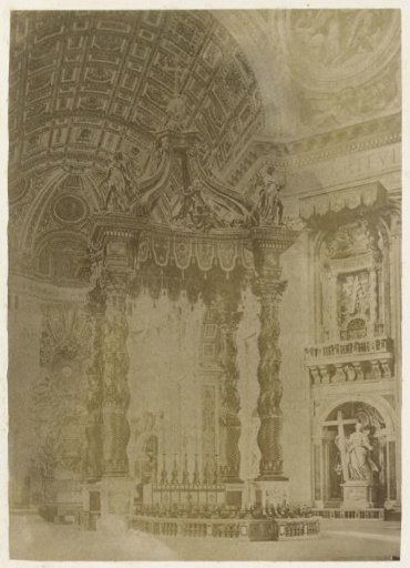 Interior of St. Peter's Basilica in Vatican City, Italy