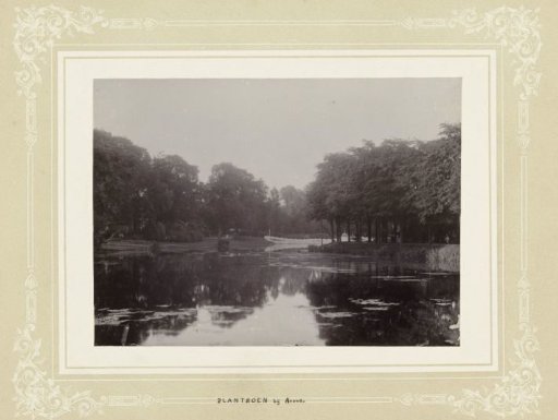 View of the Plantsoen and the canal at evening, Leiden