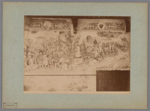 Photographic reproduction of the fresco The Martyrdom of Saint Ephysius by Spinello Aretino in the Camposanto, Pisa, Italy