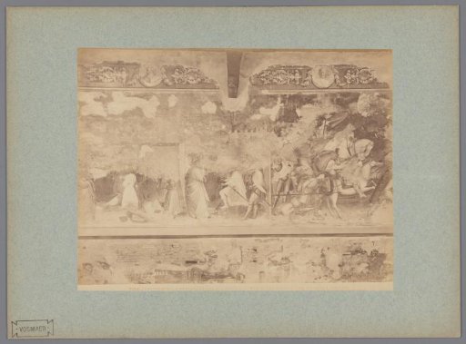 Photographic reproduction of the fresco The Presentation of Saint Ephysius to Emperor Diocletian after Spinello Aretino in the Camposanto in Pisa, Italy