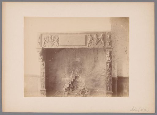 Chimney in the castle ruins of Asten