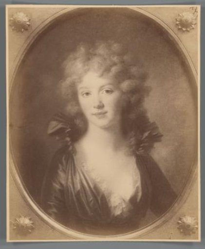 Photographic reproduction of a painted portrait of Wilhelmina Frederica Louisa by Johann Friedrich August Tischbein