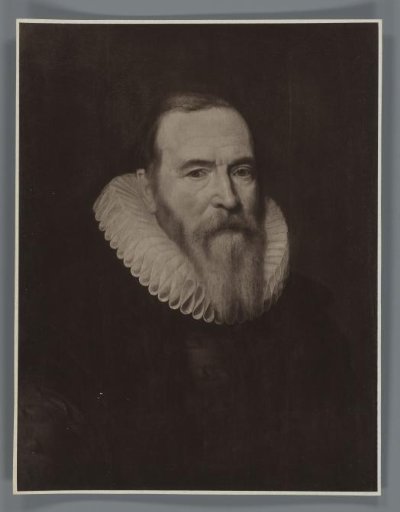 Photographic reproduction of a painted portrait of Johan van Oldenbarnevelt by Michiel Jansz. van Mierevelt